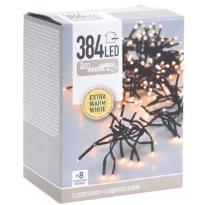 Clusterverlichting - 384 LED - 2.8m - extra warm wit