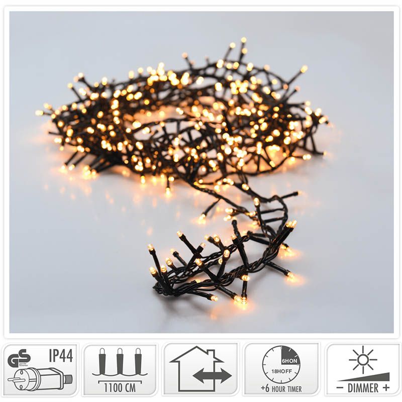 30592.0-1.jpg Micro Cluster 560 LED - 11m - met timer en dimmer - extra warm wit