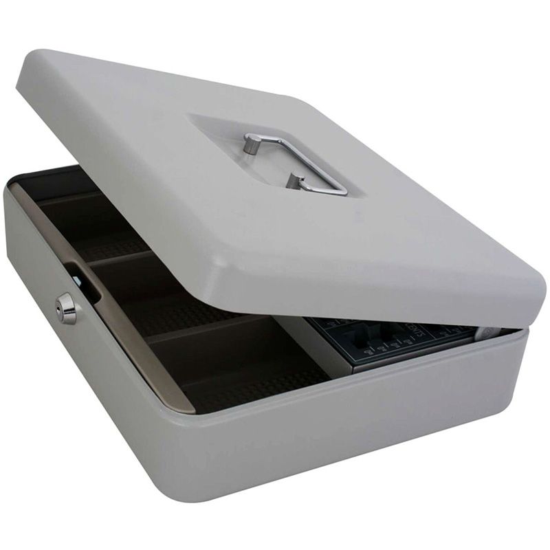 ds00005-3.jpg Metalen Geldkist 30x24x9cm met munten-sorteerplateau