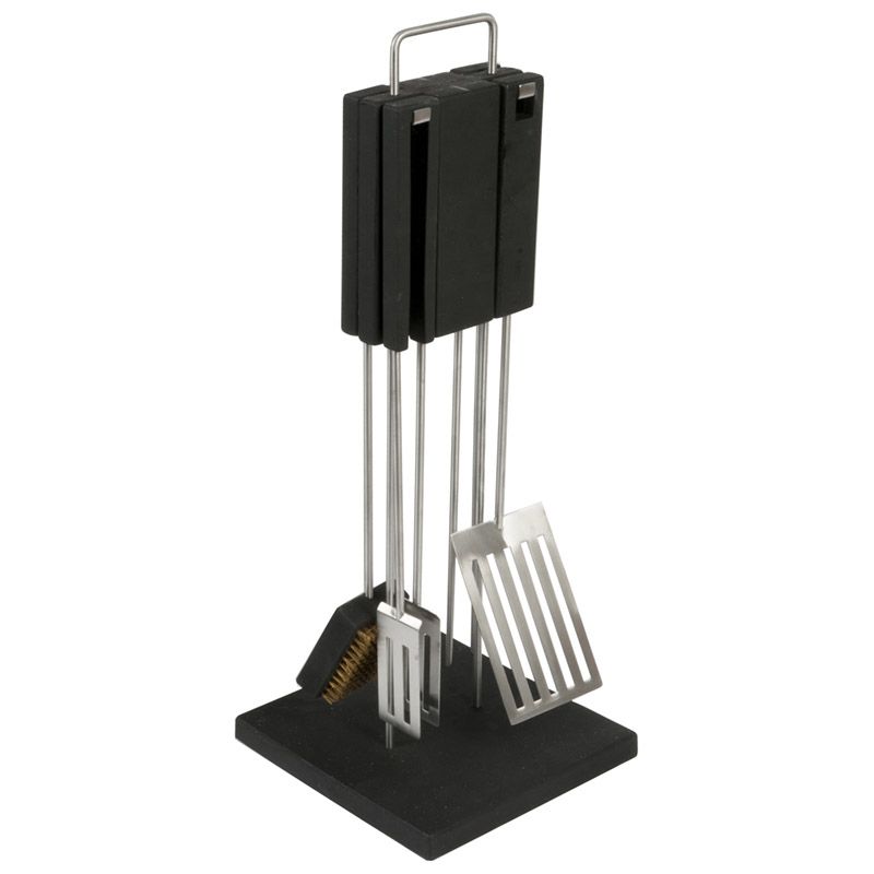 ds00031-2.jpg QDO Roestvrijstalen Barbecue- /Grillset Deluxe met standaard