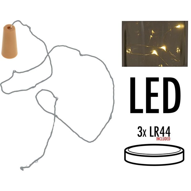 ds01235-1.jpg Kurk met 8 LED lampjes - 6 stuks