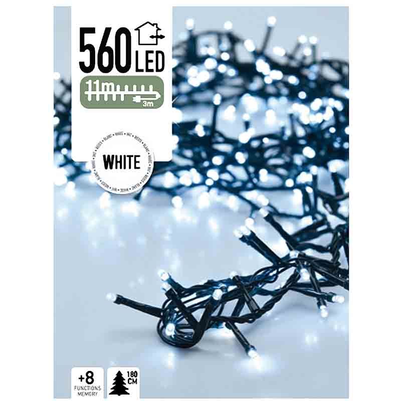 ds25994-3.jpg Micro Cluster 560 LED's - 11 meter - wit - 8 functies + geheugen