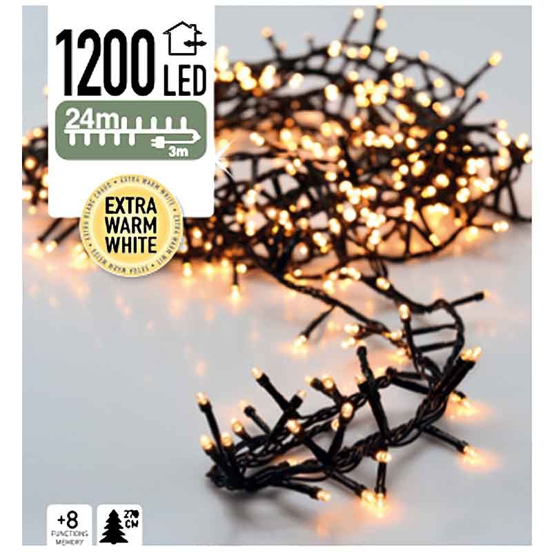 ds25998-3.jpg Micro Cluster 1200 LED's - 24 meter - extra warm wit - 8 functies + geheugen