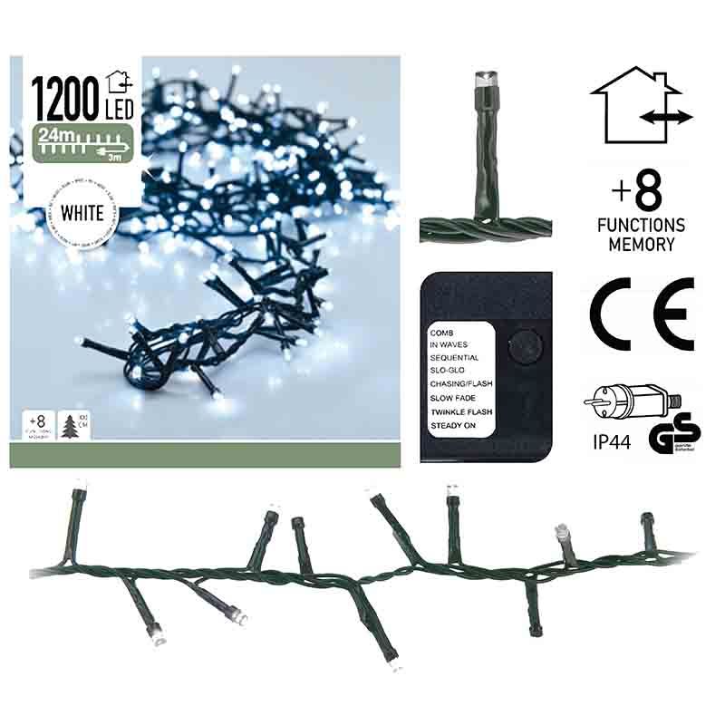 ds26007-1.jpg Micro Cluster 1200 LED's - 24 meter - wit - 8 functies + geheugen