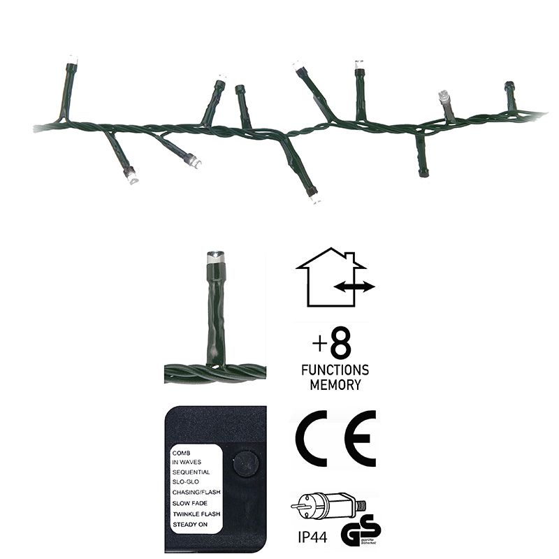 ds26007-2.jpg Micro Cluster 1200 LED's - 24 meter - wit - 8 functies + geheugen