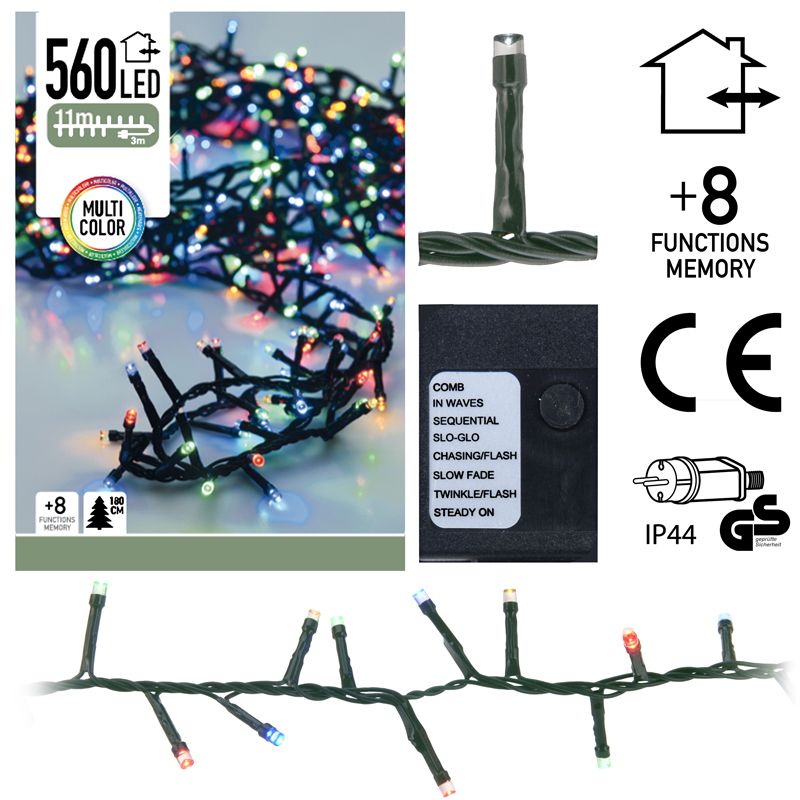 ds26153-1.jpg Micro Cluster - 560 LED's -11 meter - multicolor - 8 functies + geheugen