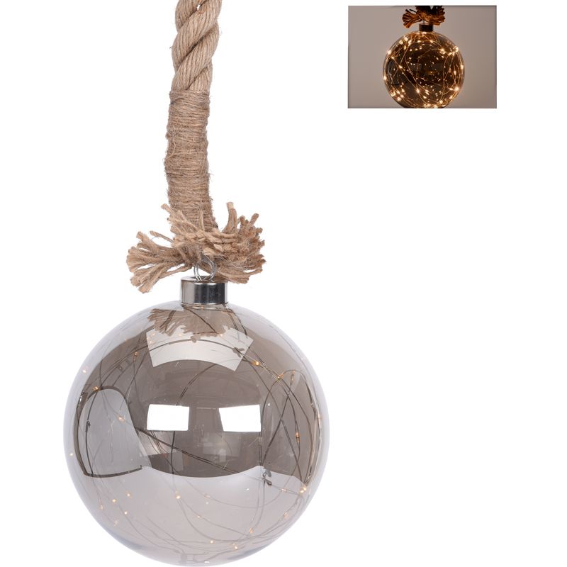 ds27044-1.jpg Glazen bal met 30 LED's - 15cm - jute touw 100cm