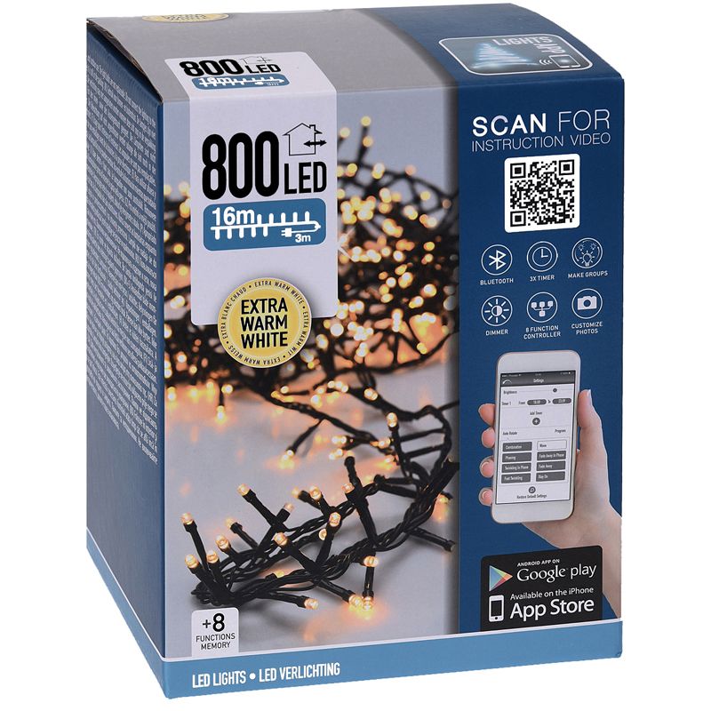 ds33496-2.jpg Micro Cluster met App bediening - 800 LED's - 16 meter - extra warm wit