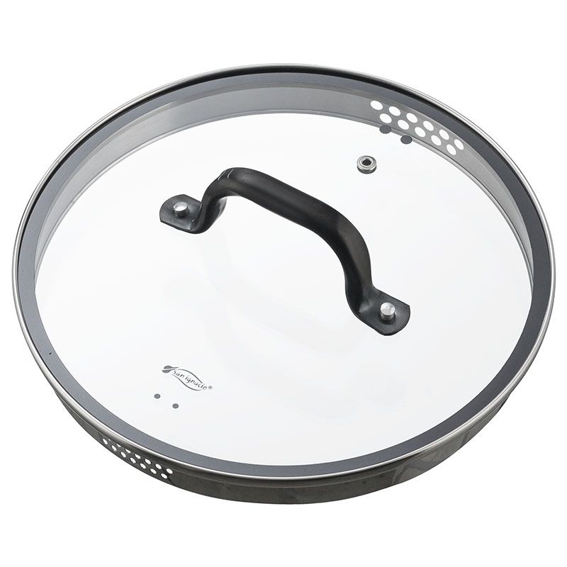 ds34317-2.jpg San Ignacio RVS kookpan met glazen deksel, Ø 28x16,5 cm, 9 liter - serie Vita