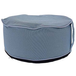 Poef opblaasbaar - aqua