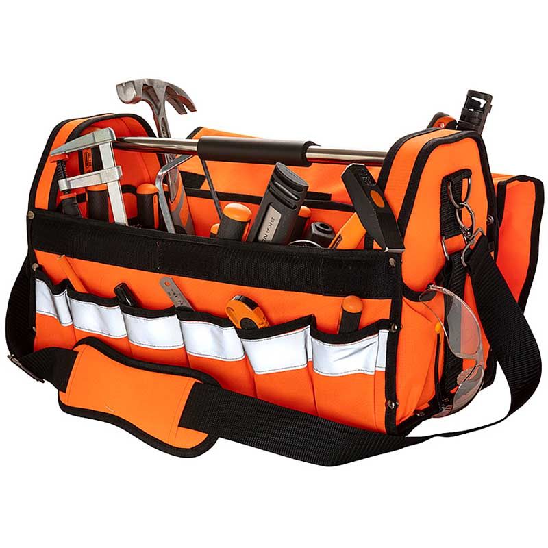 ds99155-2.jpg ToolPack Hi-Vis Robuuste gereedschapstas met metalen draagbeugel